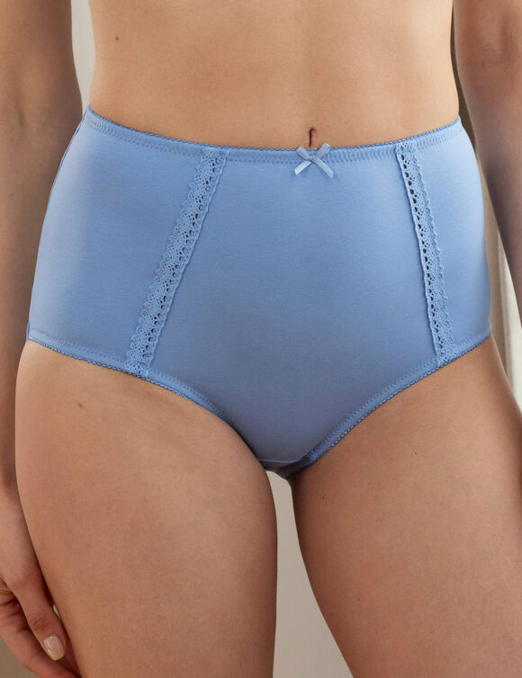 Super maxislip in katoen - set van 2 (blauw + parma) Super maxislip in katoen - set van 2 (blauw + parma)